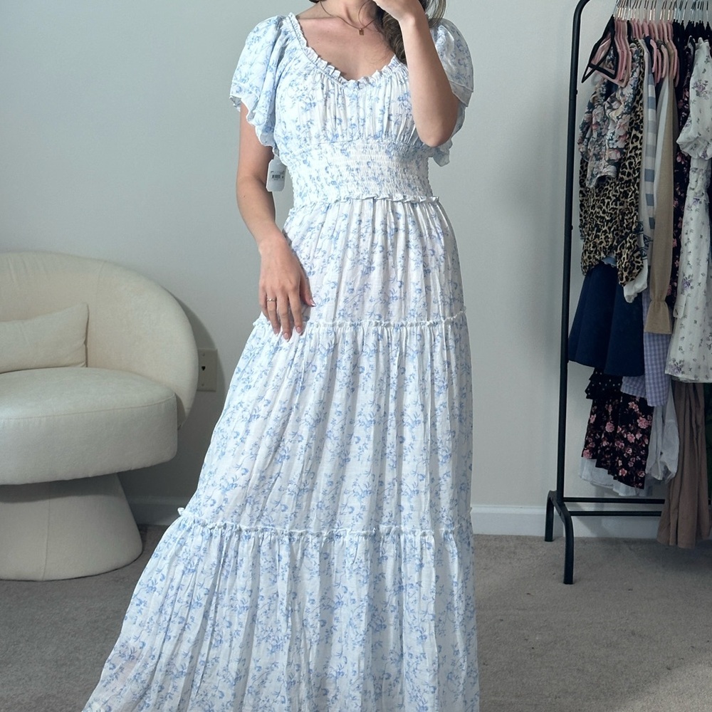 Altar'd State Light Blue Floral Maxi Dress - Picture 6 of 6